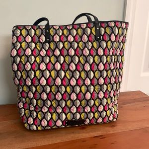 Vera Bradley Quilted Tote Multicolored teardrop print